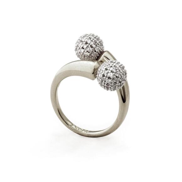 Jewelry - nOir Jewelry Silver Dee Pave Ring Size 8